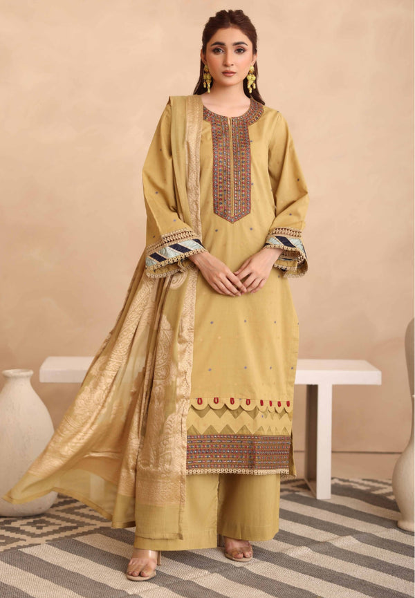 EMBROIDERED LAWN WHIT JACQUARD LAWN DUPATTA KV-24 JH-583