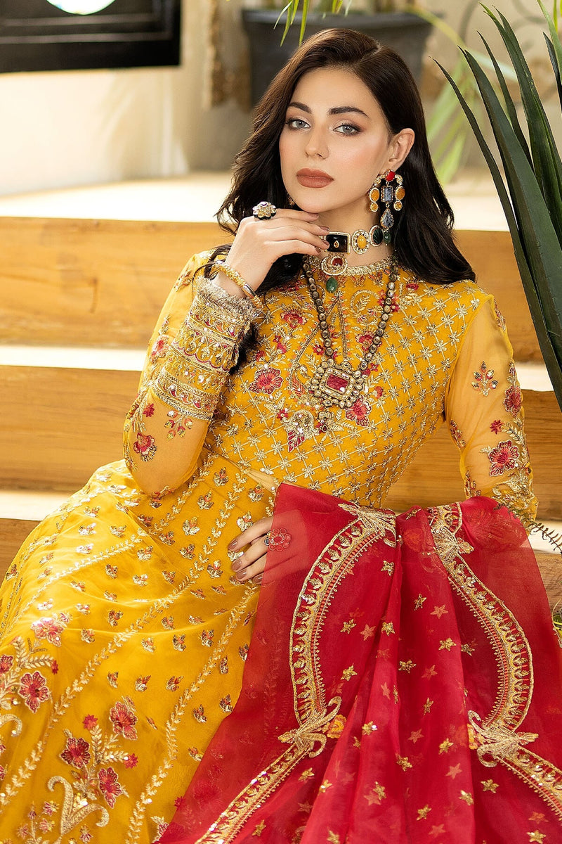 JHALAK BY IMROZIA EMBROIDERED NET I-182 AAFREEN