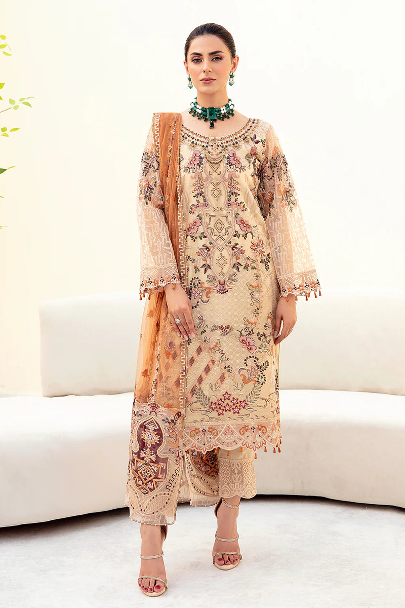 MINHAL ORGANZA DRESS BY RAMSHA KV9-M-901