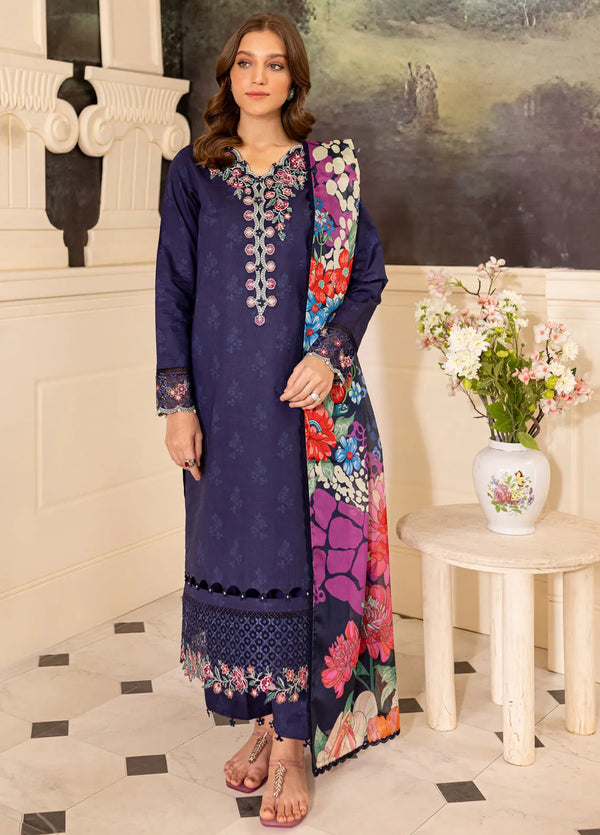 BEAUTIFUL SERAYA LAWN BY RAMSHA 2- INDIGO