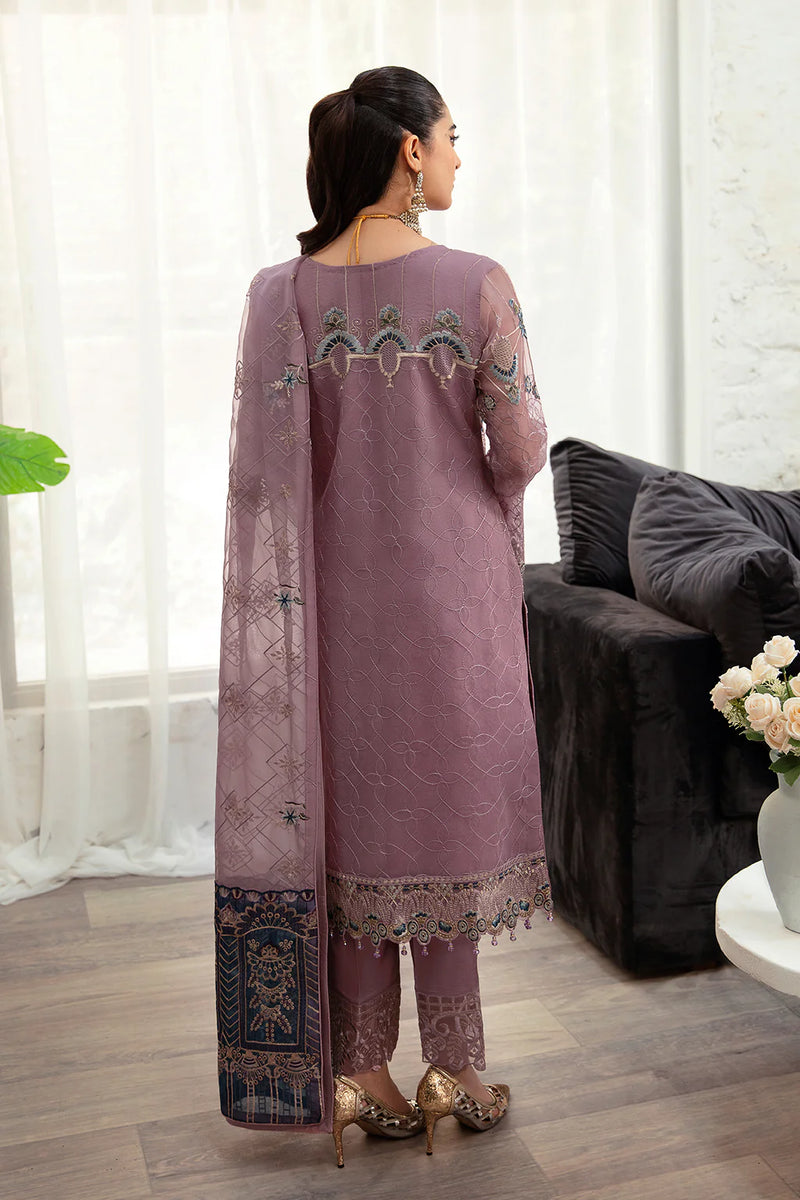 MANHAL ORGENZA DRESS BY RAMSHA KV10-M-1005