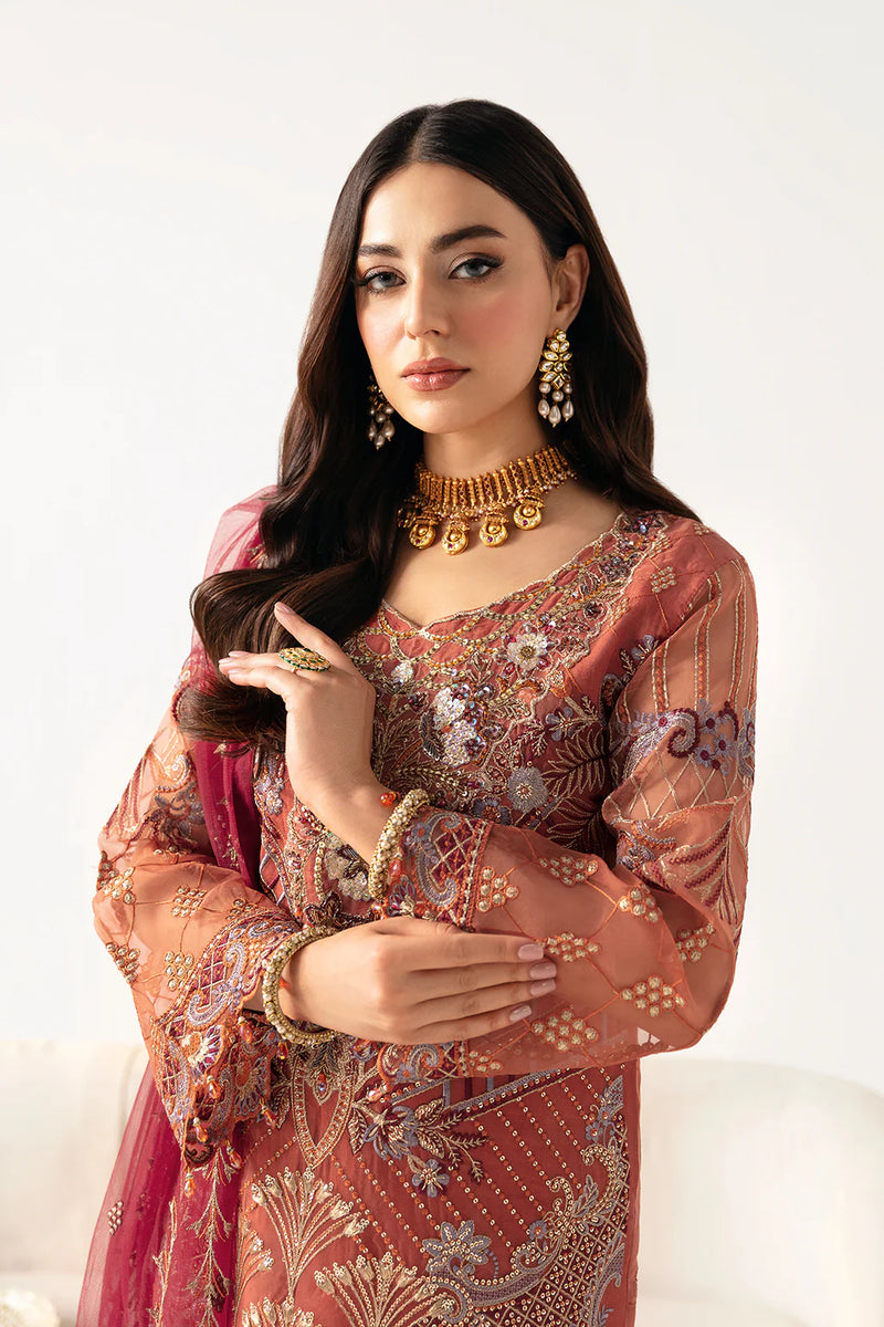 MINHAL ORGANZA DRESS BY RAMSHA KV11-M-1103