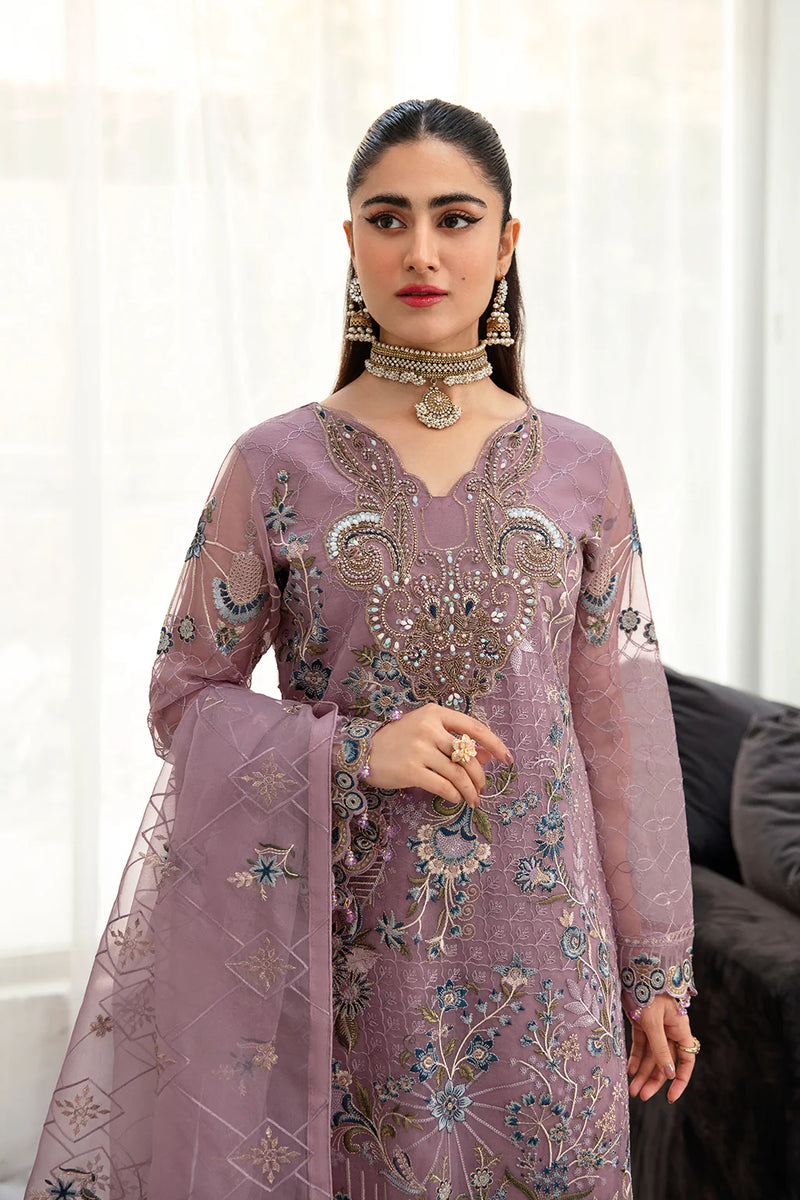 MANHAL ORGENZA DRESS BY RAMSHA KV10-M-1005