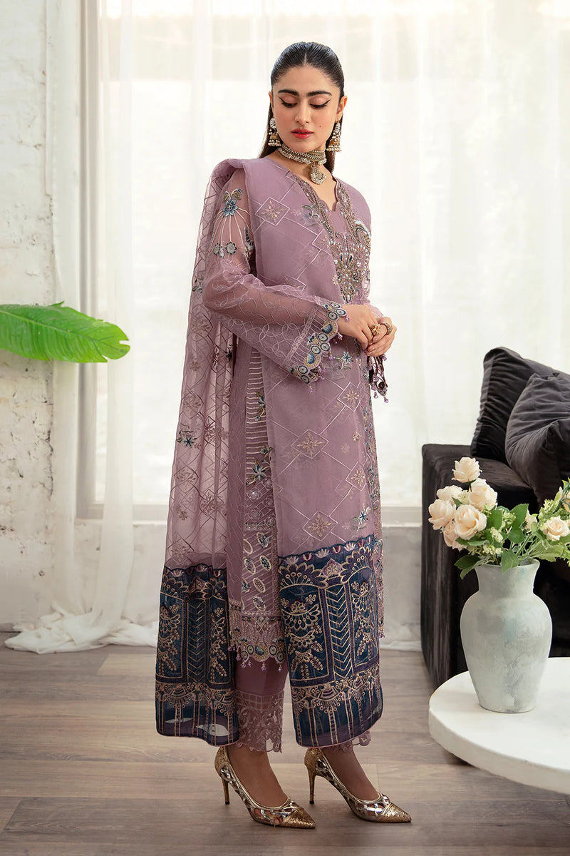 MANHAL ORGENZA DRESS BY RAMSHA KV10-M-1005