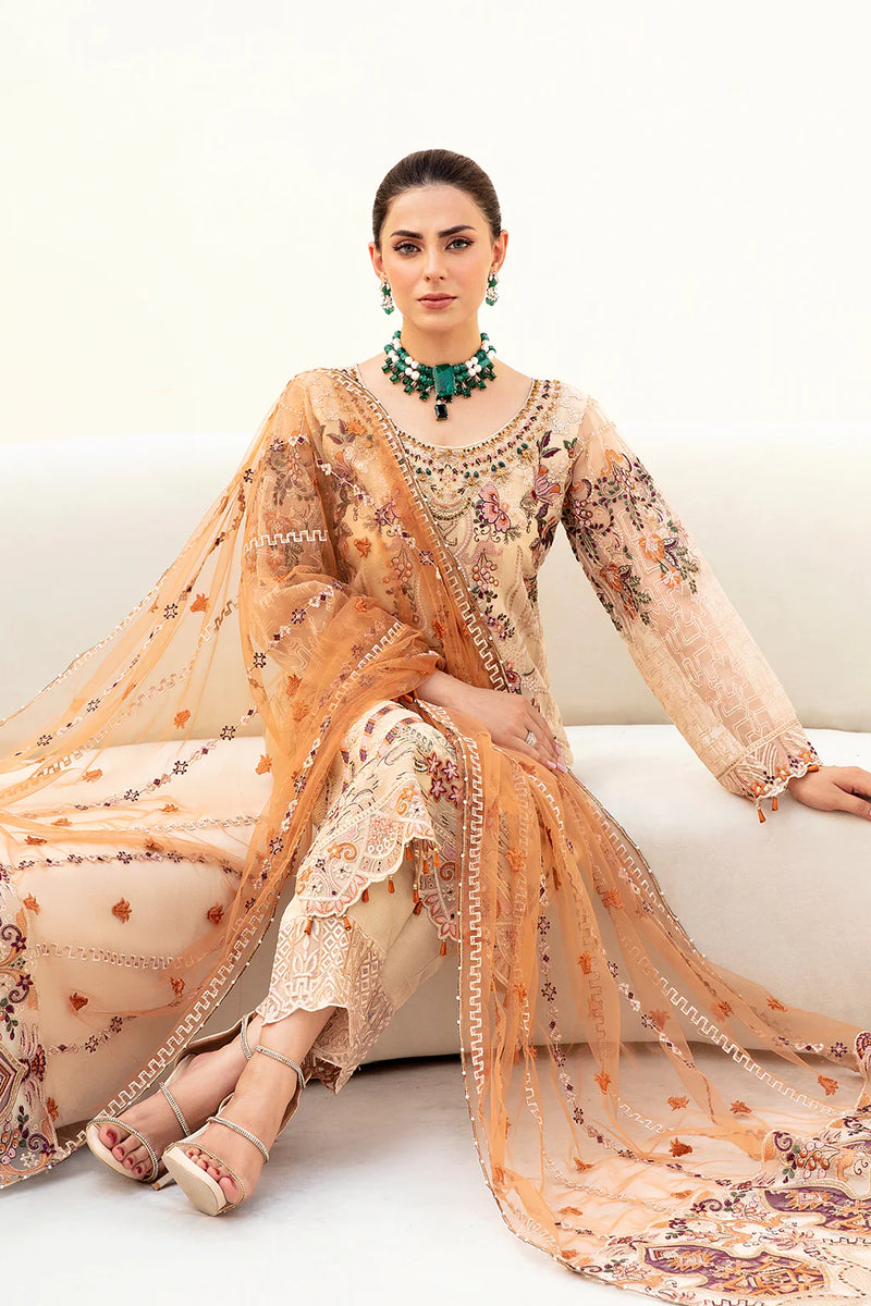 MINHAL ORGANZA DRESS BY RAMSHA KV9-M-901