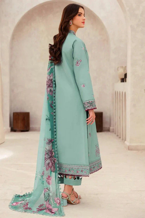BEAUTIFUL BAHAR LAWN BY RAMSHA 08-CYAN WHISPER