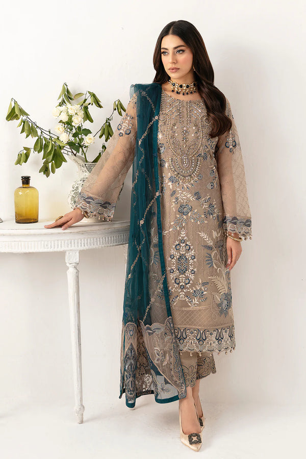 MINHAL ORGANZA DRESS BY RAMSHA KV11-M-1106