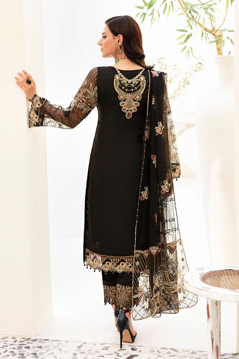 MINHAL ORGANZA DRESS BY RAMSHA KV9-M-906
