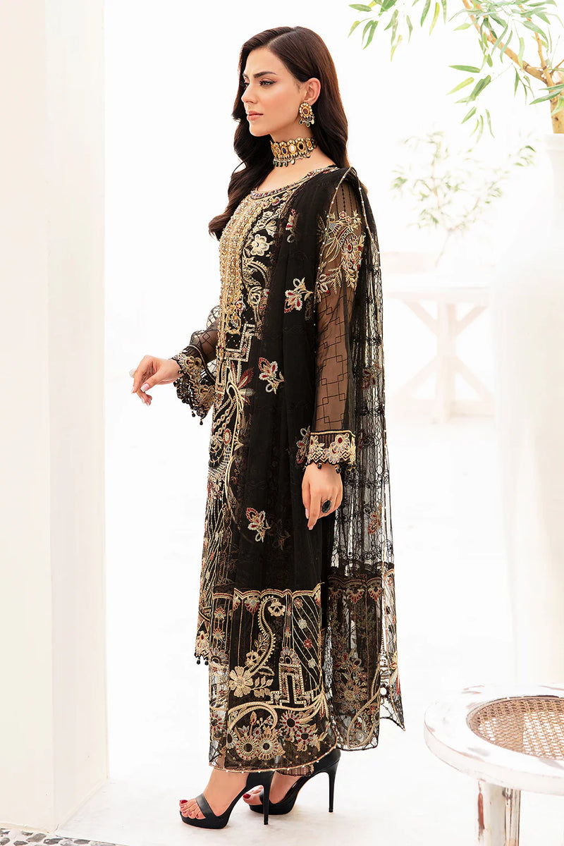 MINHAL ORGANZA DRESS BY RAMSHA KV9-M-906