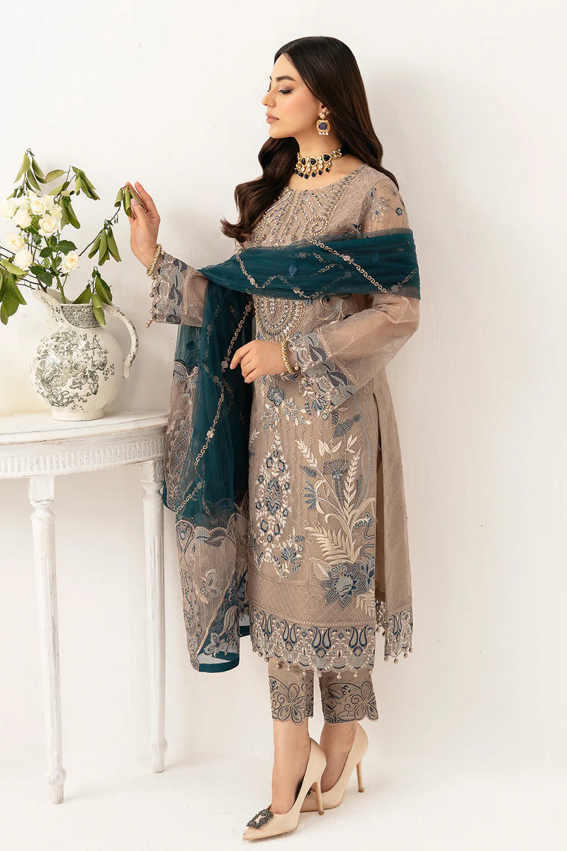 MINHAL ORGANZA DRESS BY RAMSHA KV11-M-1106
