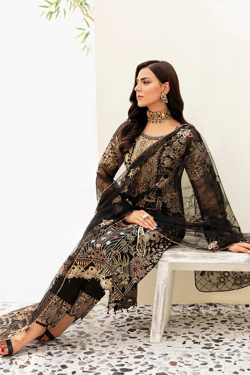 MINHAL ORGANZA DRESS BY RAMSHA KV9-M-906