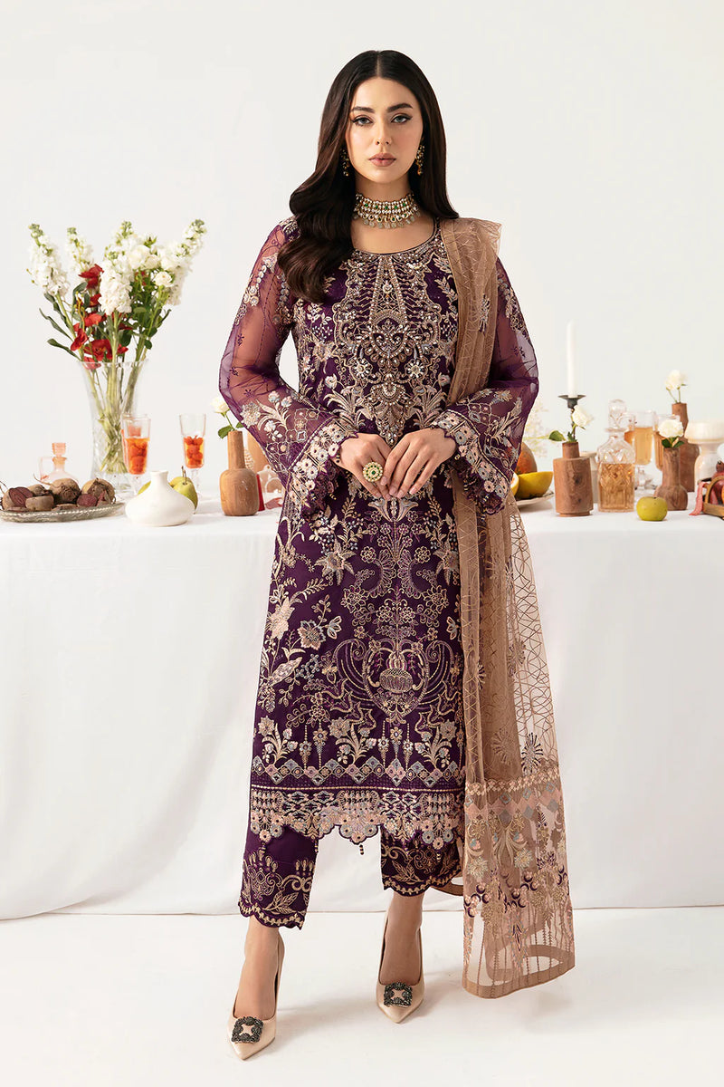 MINHAL ORGANZA DRESS BY RAMSHA KV11-M-1109