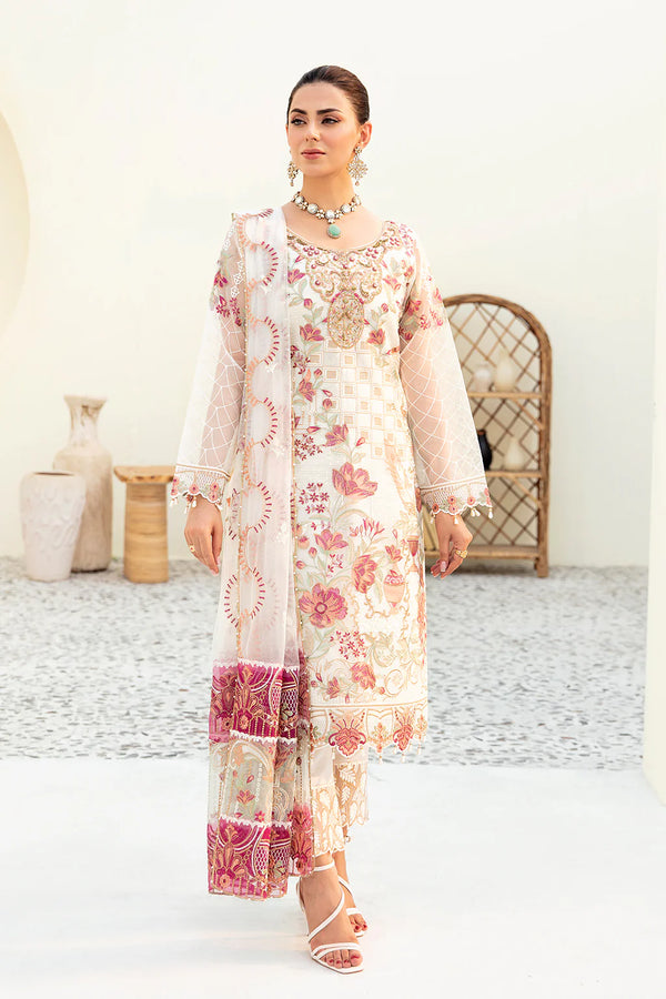 MINHAL ORGANZA DRESS BY RAMSHA KV9-M-907