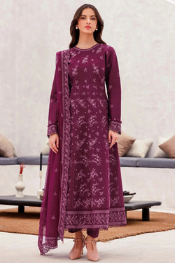 BEAUTIFUL BAHAR LAWN BY FARASHA 01-REGAL PLUM