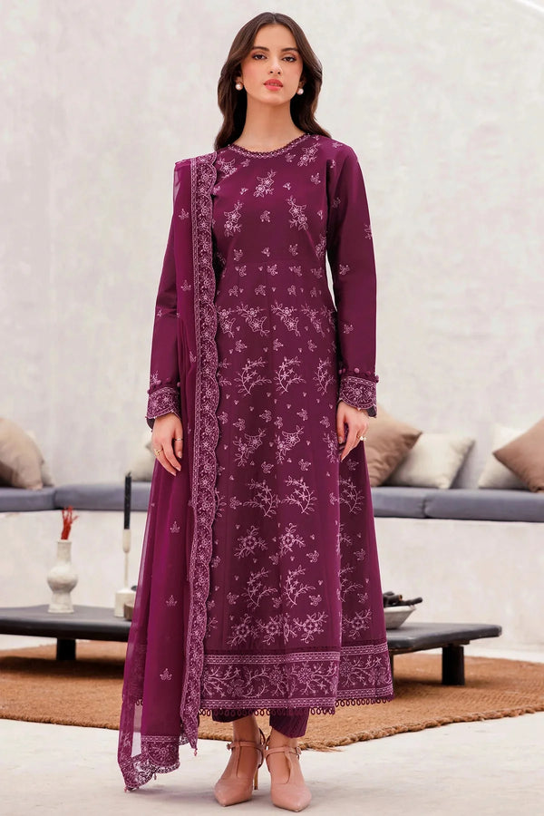 BEAUTIFUL BAHAR LAWN BY FARASHA 01-REGAL PLUM