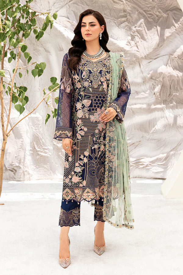 MINHAL ORGANZA DRESS BY RAMSHA KV9-M-902