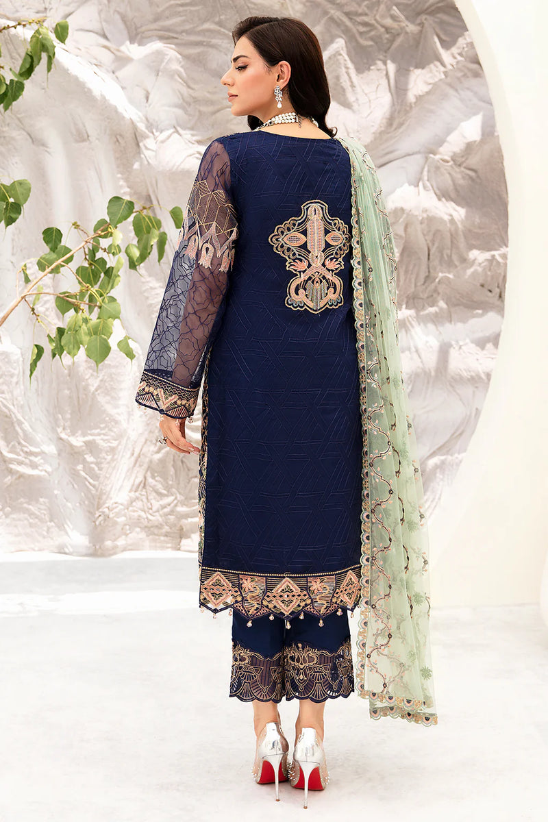 MINHAL ORGANZA DRESS BY RAMSHA KV9-M-902