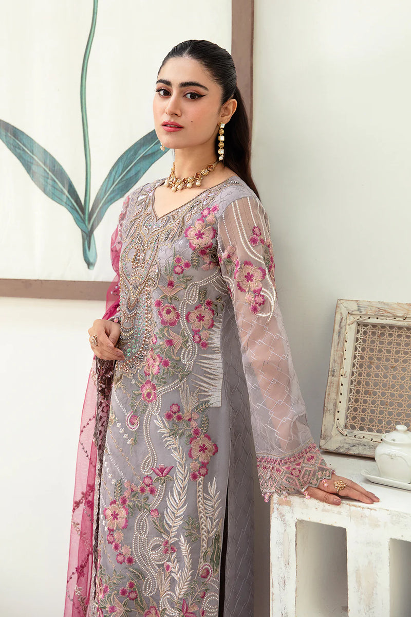 MANHAL ORGENZA DRESS BY RAMSHA KV10-M-1008