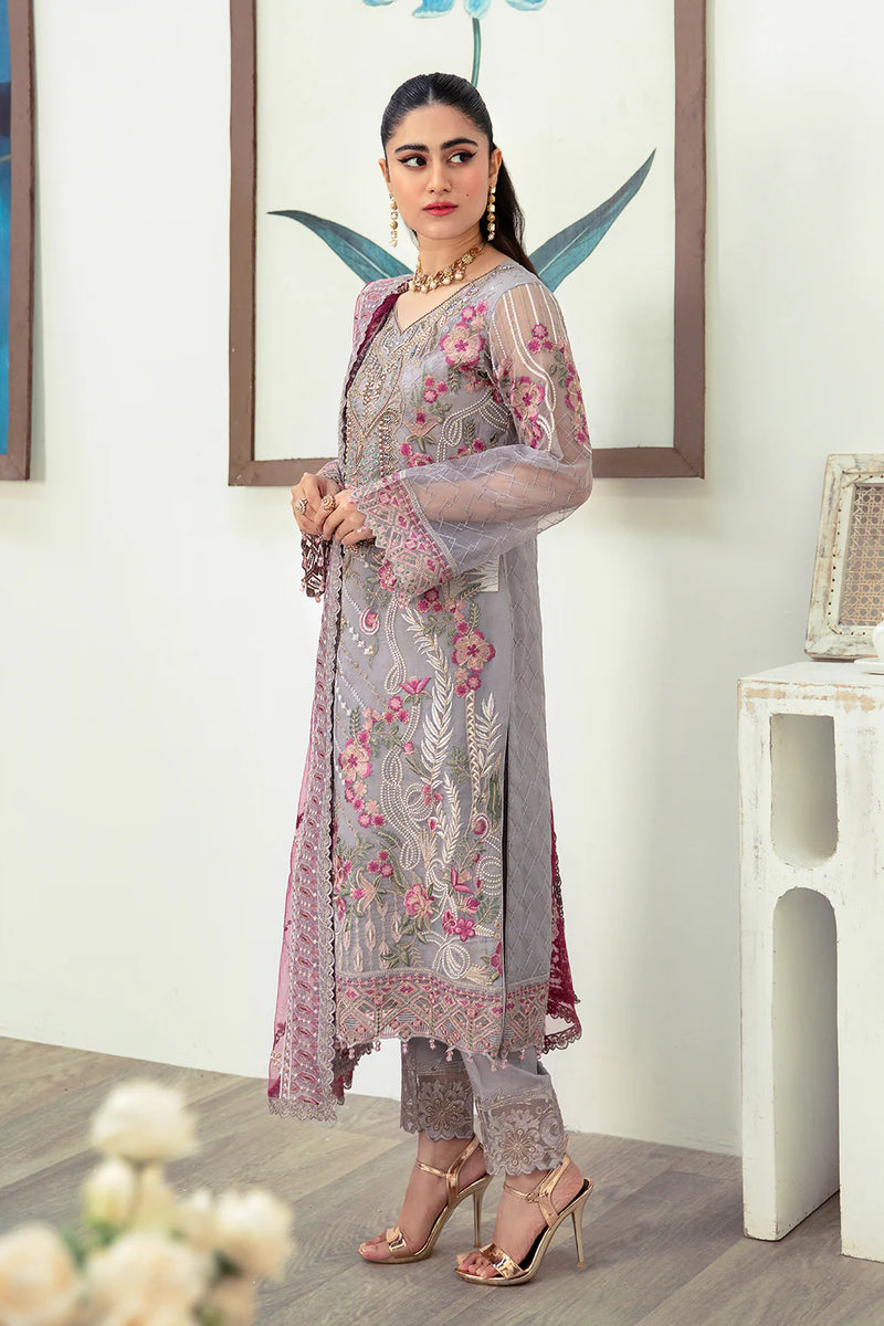 MANHAL ORGENZA DRESS BY RAMSHA KV10-M-1008