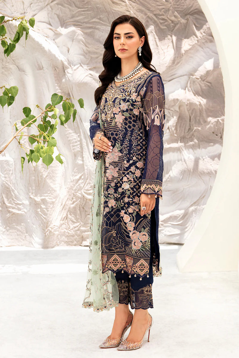 MINHAL ORGANZA DRESS BY RAMSHA KV9-M-902