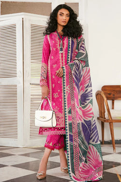 EMBROIDERED LAWN BY JAZMIN KV23-02-BRIGHT FUCHSIA