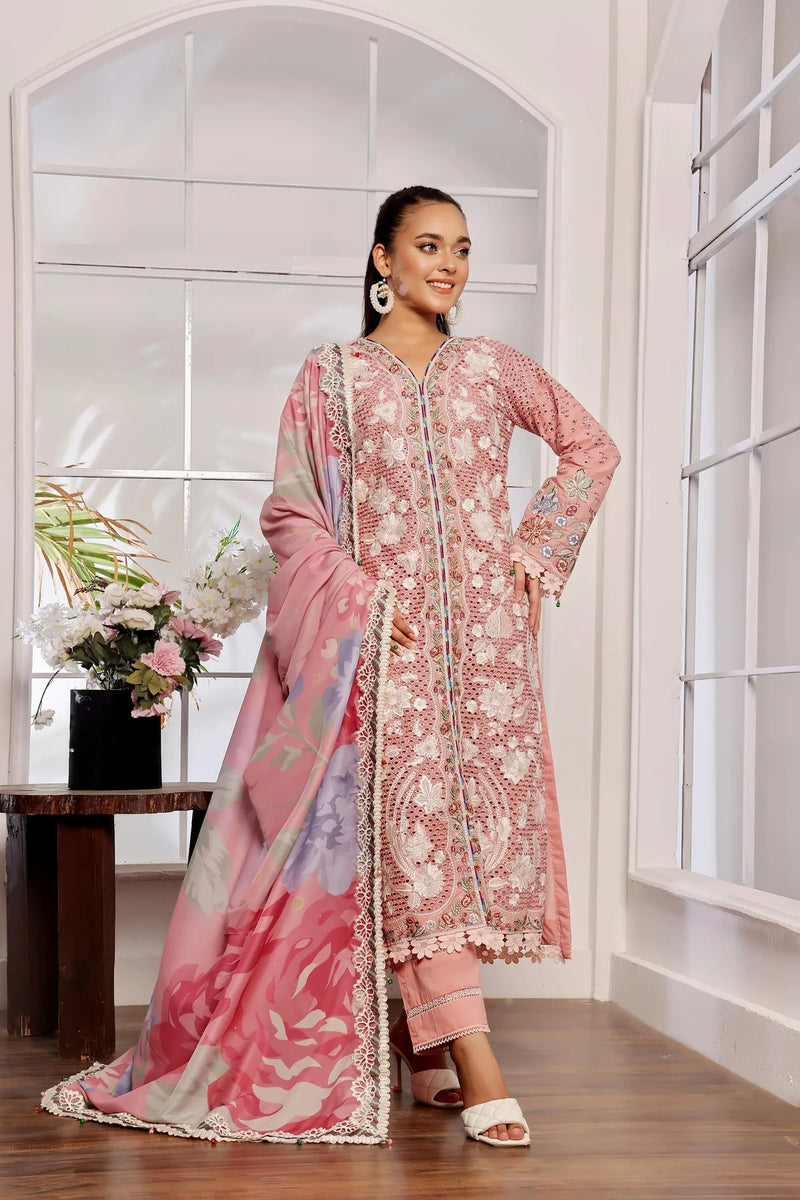 EMBROIDERED LAWN BY JAZMIN KV24- DESIGN-04