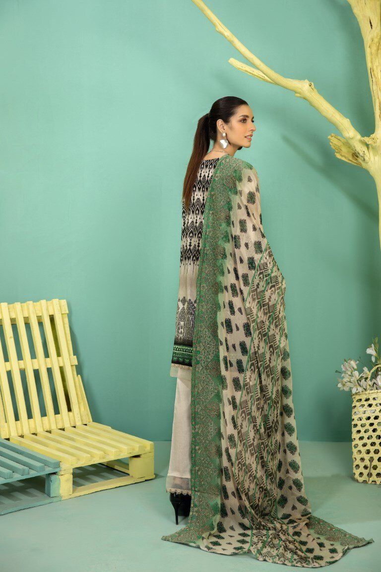 NEW AFNAN EMBROIDERED LAWN KJH-393